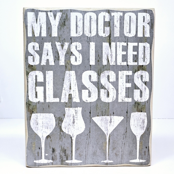 I Need Glasses Wood Decor - Picture 1 of 8